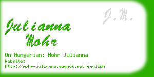 julianna mohr business card